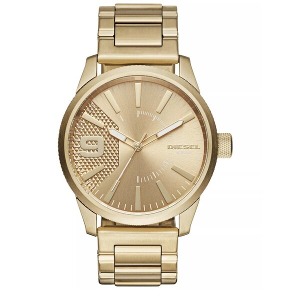 Diesel Men's Rasp Gold-Tone Stainless Steel Bracelet Watch 46x53mm - Picture 1 of 5